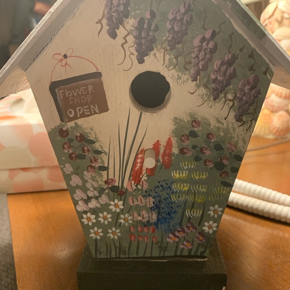 Hand-Painted Floral Birdhouse - Picture 3 of 5